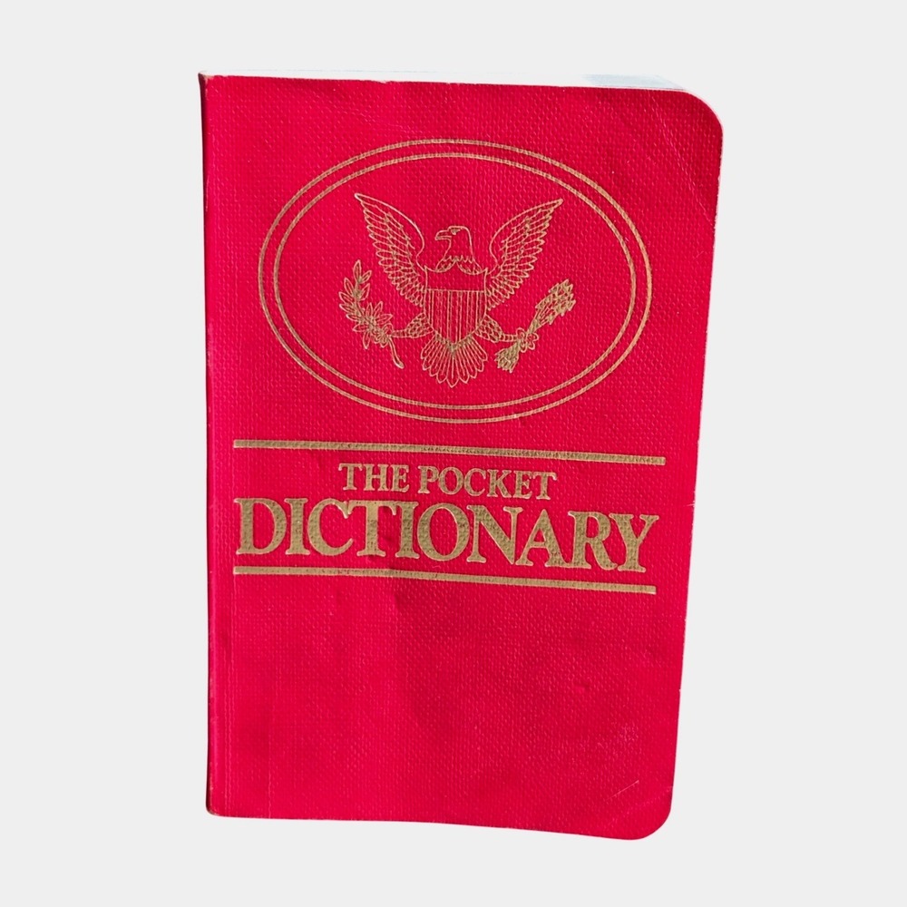 Vintage American Heritage Pocket Dictionary Red Paperback Book